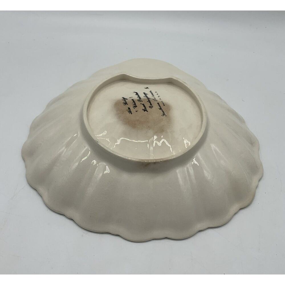Vtg EASTER PARADE Blue Ridge Southern Pottery Shell Scallop Bon Bon 9" Read - Picture 3 of 5